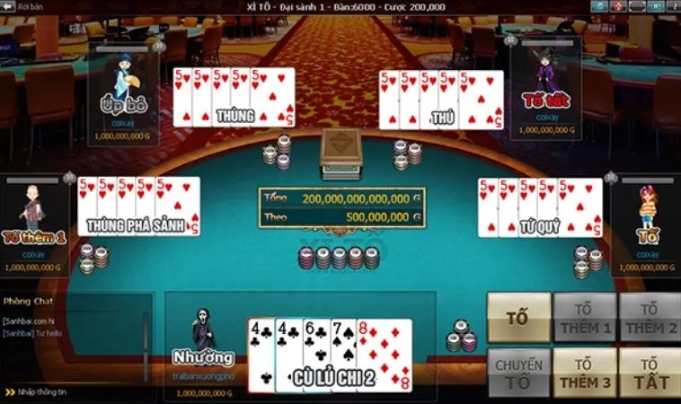 Trò Chơi Xì Tố Tại 123Win: Luật Chơi Và Mẹo Thắng Lớn 2 Bàn chơi Xì Tố tại 123Win